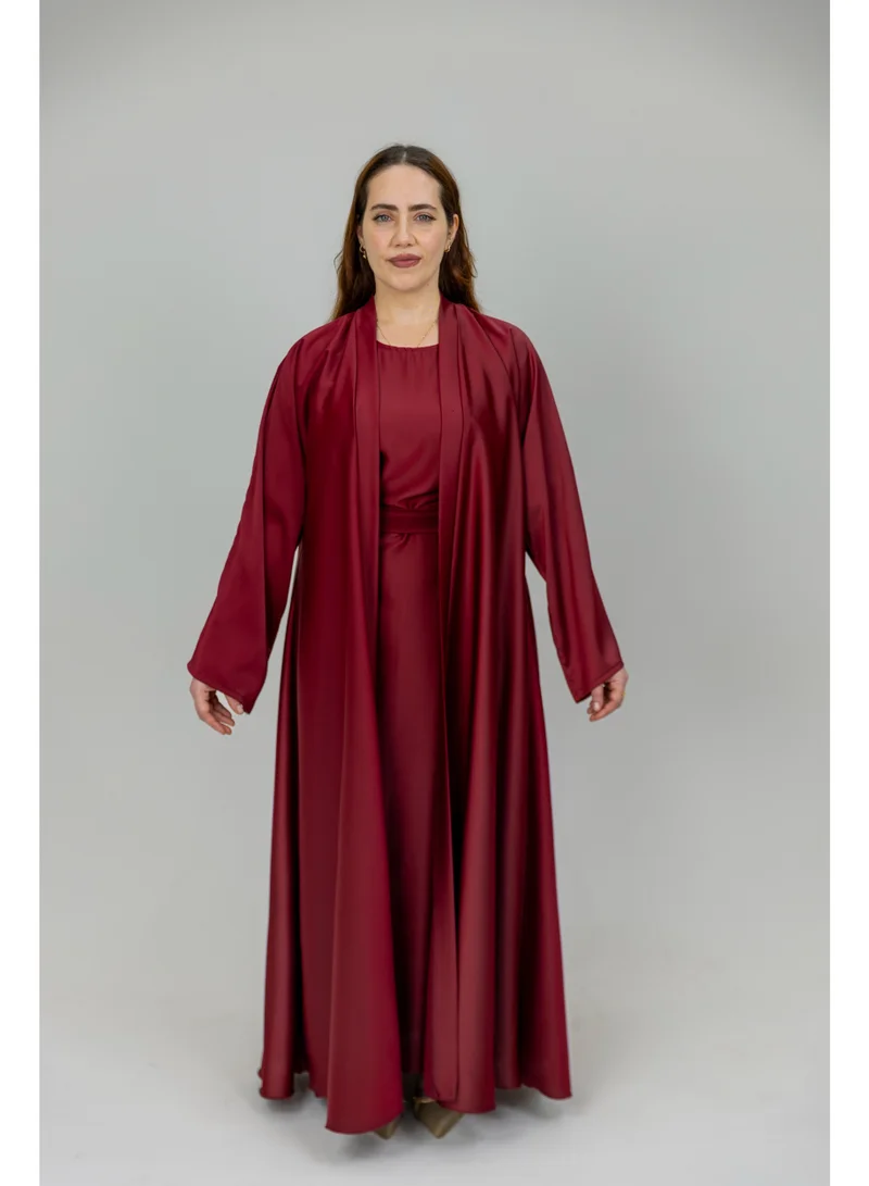 اوفيليا عباية راينا النسائية الفاخرة - عباية أنيقة محتشمة مفتوحة مصنوعة من قماش فاخر للاستخدام اليومي والمناسبات